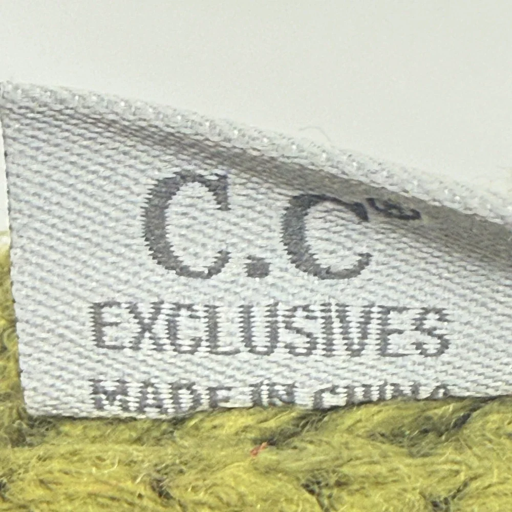 C.C Exclusives Olive Green Cable Knit Slouchy Beanie Hat RN 88320 One Size